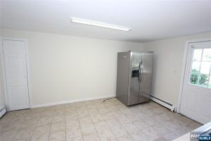 Kitchen with French door refrigerator